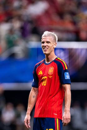 260621 Dani Olmo of Spain during the FIFA World Cup, WM, Weltmeisterschaft, Fussball 2026 football match between Spain and Saudi Arabia on June 21, 2026 in Atlanta. Photo: Ludvig Thunman BILDBYRAN kod LT LT0806 fotboll football soccer fotball vm fotbolls-vm fotball-vm fotbolls-vm 2026 fifa world cup 2026 day 11 bbeng *** June 21, 2026  Copyright: LUDVIGxTHUNMAN BB260621LT082