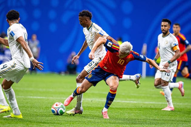 21.06.2026, ATLANTA, PILKA NOZNA (FOOTBALL), FIFA World Cup, WM, Weltmeisterschaft, Fussball 2026, MECZ HISZPANIA - ARABIA SAUDYJSKA ( SPAIN - SAUDI ARABIA ) NZ DANI OLMO FOTO LUKASZ SKWIOT CYFRASPORT NEWSPIX.PL --- Newspix.pl POLAND OUT!  20260621CSLS00032