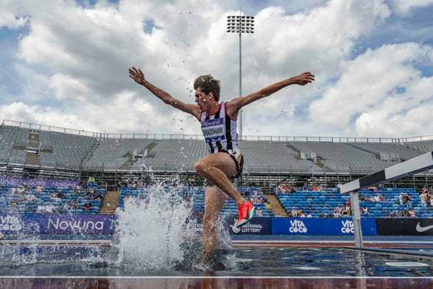 RECORD DATE NOT STATED 21st June 2026; Alexander Stadium, Birmingham, West Midlands, England; 2026 Novuna UK Athletics Championships; Peter Bradshaw of Inverclyde AC competes in the mens 3000m steeplechase GodfreyxPitt