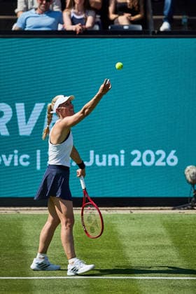 June 21, 2026, Bad Homburg, Hessen, Germany: Angelique Kerber of Germany is serving to Ana Ivanovic of Serbia during the BAD HOMBURG OPEN powered by SOLARWATTT- WTA500 - Womens Tennis, 20.6.2026 in Bad Homburg (Tennis-Club Bad Homburg), Germany - Photo: Tennis 2026: Bad Hombug Open - WTA500: KERBER 6:3 7:5 IVANOVIC  - ZUMAs343 20260621_zsp_s343_222 Copyright: xMathiasxSchulzx