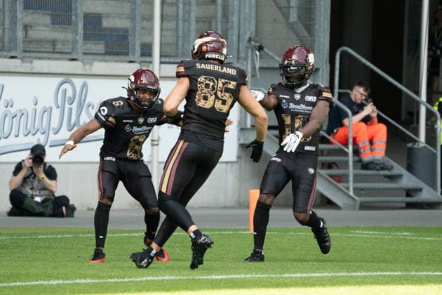 Rhein Fire celebrating the touchdown Copyright: xFootxBowl MijoxLubecxpacho4kx
