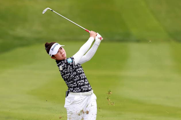 Meijer LPGA, Golf Damen Classic by Simply Give Belmont, MI - JUNE 21: Miyu Yamashita of Japan hits from the 12th fairway during the final round of the Meijer LPGA Classic by Simply Give at Blythefield Country Club on June 21, 2026 in Belmont, Michigan. Belmont Michigan United States  Copyright: xAmyxLemusx originalFilename:lemus-meijerlp260621_np8di.jpg