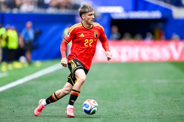 Belgium vs Iran - FIFA World Cup, WM, Weltmeisterschaft, Fussball 2026 LOS ANGELES, USA - JUNE 21 : Saelemaekers Alexis midfielder of Belgium in action during the FIFA World Cup 2026 Group G match between Belgium and Iran at the SOFI STADIUM on June 21, 2026 in Los Angeles, USA, 21 06 2026 Los Angeles United States of America  Copyright: xNicoxVereeckenx