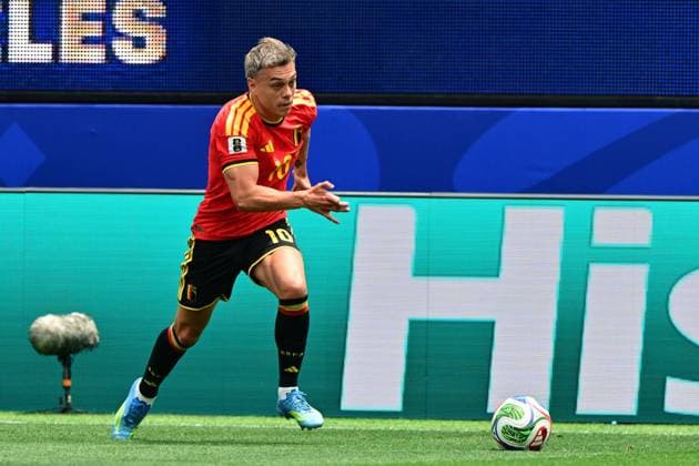 Belgium s Leandro Trossard pictured in action during a soccer game between Belgian national team, Nationalteam Red Devils and Iran, on Sunday 21 June 2026, at the SoFi stadium in Los Angeles, the second game in the group stage of the FIFA World Cup, WM, Weltmeisterschaft, Fussball 2026 in the United States of America. The Diables Rouges - Rode Duivels were drawn into Group G. DIRKxWAEM  x178649070x