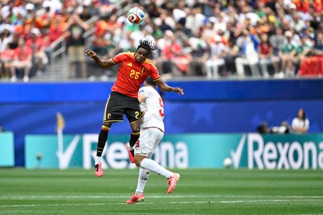 Belgium vs Iran - FIFA World Cup, WM, Weltmeisterschaft, Fussball 2026 LOS ANGELES, USA - JUNE 21 : Ngoy Nathan defender of Belgium in action during the FIFA World Cup 2026 Group G match between Belgium and Iran at the SOFI STADIUM on June 21, 2026 in Los Angeles, USA, 21 06 2026 Los Angeles United States of America  Copyright: xNicoxVereeckenx