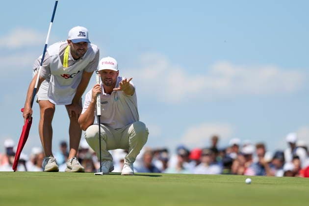 US Open Golf Championship - Round 4 epaselect Wyndham Clark of the US (R) during the fourth round of the 2026 US Open golf tournament at the Shinnecock Hills Golf Club in Southampton, New York, USA, 21 June 2026. SOUTHAMPTON NEW YORK UNITED STATES  Copyright: xSARAHxYENESELx
