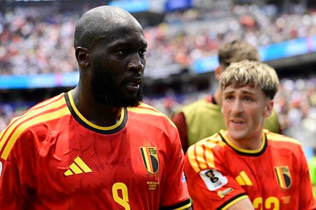Belgium vs Iran - FIFA World Cup, WM, Weltmeisterschaft, Fussball 2026 LOS ANGELES, USA - JUNE 21 : Lukaku Romelu forward of Belgium and Saelemaekers Alexis midfielder of Belgium during the FIFA World Cup 2026 Group G match between Belgium and Iran at the SOFI STADIUM on June 21, 2026 in Los Angeles, USA, 21 06 2026 Los Angeles United States of America  Copyright: xJanxDexMeuleneirx