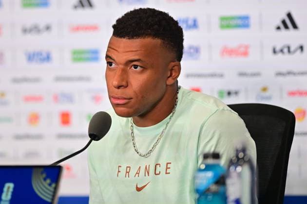 Philadelphia Stadium PHILADELPHIA (PA), 06 21 2026 - SPORTS WORLD CUP - FOOTBALL-FRANCE - Player Kylian Mbappe, during a press conference, PK, Pressekonferenz held in the Conference Room of Philadelphia Stadium, in Philadelphia, on the afternoon of this Sunday, the 21st. The team is preparing to face Iraq, for the second round of Group I of the 2026 FIFA World Cup, WM, Weltmeisterschaft, Fussball (Photo: Eduardo Carmim Photo Premium SPP) 30930 (Eduardo Carmim SPP)  Copyright: xEduardoxCarmimx xSPPx spp-en-EdCa-eduardo_carmim_photo_premium_491364
