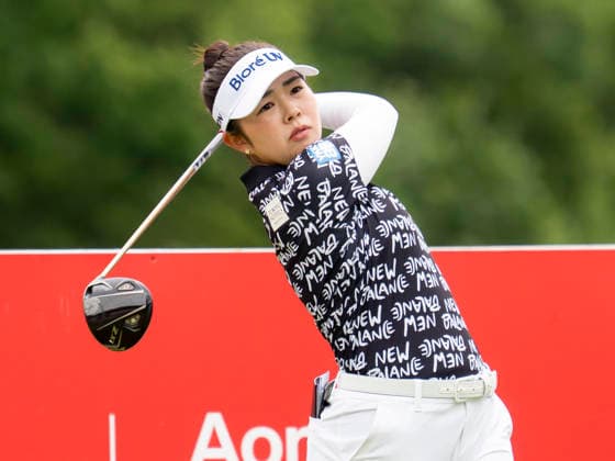 BELMONT, MI - JUNE 21: Miyu Yamashita of Japan tee™s off during the final round of the LPGA, Golf Damen Meijer LPGA Classic for Simply Give on June 21, 2026, at Blythefield Country Club in Belmont, Michigan. (Photo by Joseph Weiser Icon Sportswire) GOLF: JUN 21 LPGA Meijer LPGA Classic for Simply Give EDITORIAL USE ONLY Icon260621056