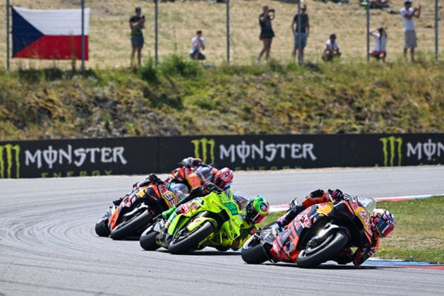 MOTO - MOTO GP - CZECHIA GRAND PRIX 2026 23 BASTIANINI Enea (ita), Red Bull KTM Tech3, KTM RC16, action with 21 MORBIDELLI Franco (ita), Pertamina Enduro VR46 Racing Team, Ducati Desmosedici GP25 during the 2026 MotoGP Monster Energy Grand Prix of Czechia, at Brno, from Junes 19 to 21, in Czech Republic - BrnoCzechia  Copyright: xGIGIxSOLDANOx