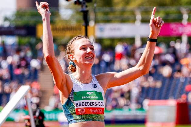 winner Femke Broeders-Bol of the Netherlands celebrates Dutch FBK Games 2026, FBK Games International Athletic, FBK Games International Athletic, Fanny Blankers Koen Stadium, June 21, 2026, Hengelo, Netherlands.