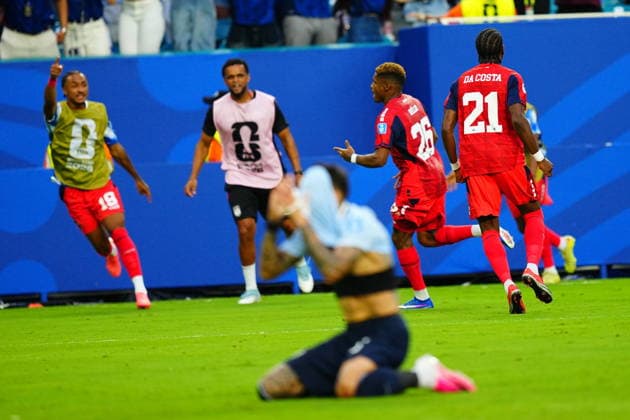 Uruguay v Cape Verde - FIFA World Cup, WM, Weltmeisterschaft, Fussball 2026 - Group H FLORIDA, USA - JUNE 21: Helio Varela (26) of Cape Verde celebrates after scoring a goal during the 2026 FIFA World Cup First Stage Group H match between Uruguay and Cape Verde at the Hard Rock Stadium (Miami Stadium) in Miami Gardens, Florida, United States on June 21, 2026. Evrim Aydin Anadolu Florida United States. Editorial use only. Please get in touch for any other usage.  Copyright: x2026xAnadoluxEvrimxAydinx