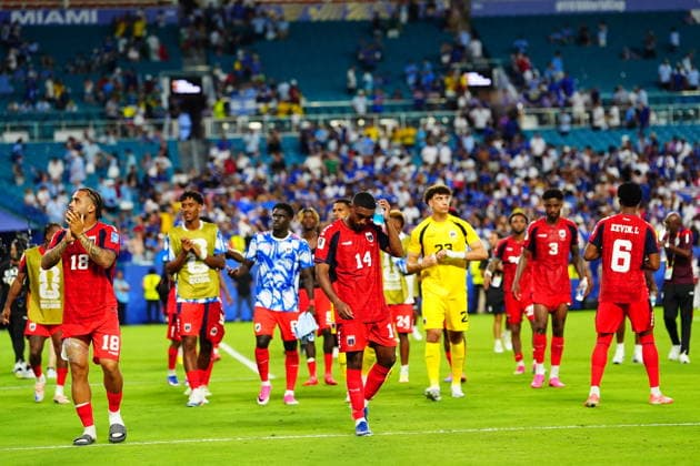Uruguay v Cape Verde - FIFA World Cup, WM, Weltmeisterschaft, Fussball 2026 - Group H FLORIDA, USA - JUNE 21: Players of Cape Verde react after the 2026 FIFA World Cup First Stage Group H match between Uruguay and Cape Verde at the Hard Rock Stadium (Miami Stadium) in Miami Gardens, Florida, United States on June 21, 2026. Evrim Aydin Anadolu Florida United States. Editorial use only. Please get in touch for any other usage.  Copyright: x2026xAnadoluxEvrimxAydinx