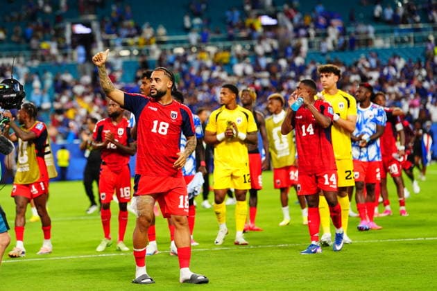 Uruguay v Cape Verde - FIFA World Cup, WM, Weltmeisterschaft, Fussball 2026 - Group H FLORIDA, USA - JUNE 21: Players of Cape Verde celebrate after the 2026 FIFA World Cup First Stage Group H match between Uruguay and Cape Verde at the Hard Rock Stadium (Miami Stadium) in Miami Gardens, Florida, United States on June 21, 2026. Evrim Aydin Anadolu Florida United States. Editorial use only. Please get in touch for any other usage.  Copyright: x2026xAnadoluxEvrimxAydinx