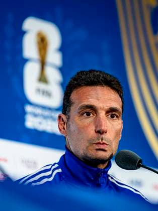DALLAS - Argentina national coach Lionel Scaloni during the 2026 World Cup, Argentina press conference, PK, Pressekonferenz at AT&T Stadium on June 21, 2026 in Dallas, United States. (Photo by Stefan Koops EYE4IMAGES DeFodi Images) - *** DALLAS