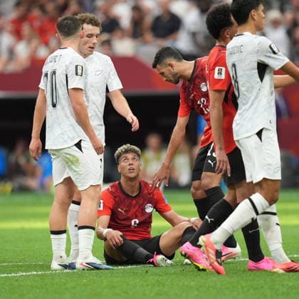 New Zealand v Egypt - FIFA World Cup, WM, Weltmeisterschaft, Fussball 2026 - Group G VANCOUVER, CANADA - JUNE 21: Emam Ashour (8) of Egypt falls down during the 2026 FIFA World Cup Group G match between New Zealand and Egypt at BC Place Stadium in Vancouver, Canada, on June 21, 2026. Ercin Erturk Anadolu British Columbia Canada. Editorial use only. Please get in touch for any other usage.  Copyright: x2026xAnadoluxErcinxErturkx