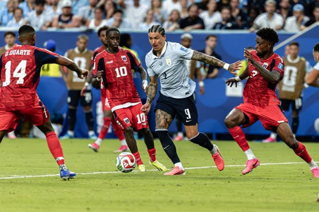 Uruguay vs. Cape Verde MIAMI, FL - 21.06.2026: URUGUAY VS. CAPE VERDE - Sebastian Caceres, during the match between Uruguay and Cape Verde, valid for the group stage of the 2026 FIFA World Cup, WM, Weltmeisterschaft, Fussball held at Hard Rock Stadium, in Miami Gardens, Florida, United States, this Sunday (21). (Photo: Danilo Fernandes Fotoarena) x2966866x  DaniloxFernandes