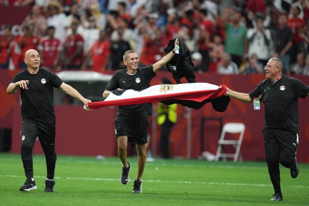 New Zealand v Egypt - FIFA World Cup, WM, Weltmeisterschaft, Fussball 2026 - Group G VANCOUVER, CANADA - JUNE 21: Head coach Hossam Hassan of Egypt celebrates after winning the 2026 FIFA World Cup Group G match between New Zealand and Egypt at BC Place Stadium in Vancouver, Canada, on June 21, 2026. Ercin Erturk Anadolu British Columbia Canada. Editorial use only. Please get in touch for any other usage.  Copyright: x2026xAnadoluxErcinxErturkx