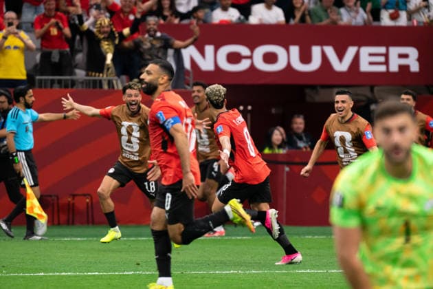 VANCOUVER, CANADA - JUNE 21: Team Egypt celebrate after Mohamed Salah of Egypt scores their second goal during the FIFA World Cup, WM, Weltmeisterschaft, Fussball 2026 group stage match between New Zealand and Egypt at BC Place Vancouver Stadium on June 21, 2026 in Vancouver, British Columbia, Canada.  Copyright: xAmyxElle SPPx Sportspressphoto_SPR172986
