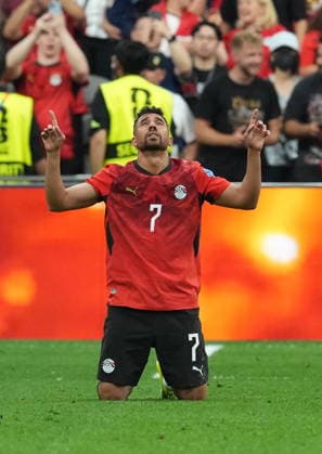 June 21, 2026, Vancouver, Bc, CANADA: Egypt s Mahmoud Hassan Trezeguet (7) celebrates his goal against New Zealand during second half World Cup group G soccer action, in Vancouver, Sunday, June 21, 2026. Canada News - June 21, 2026  - ZUMAc35_ 20260621_zaf_c35_226 Copyright: xEthanxCairnsx