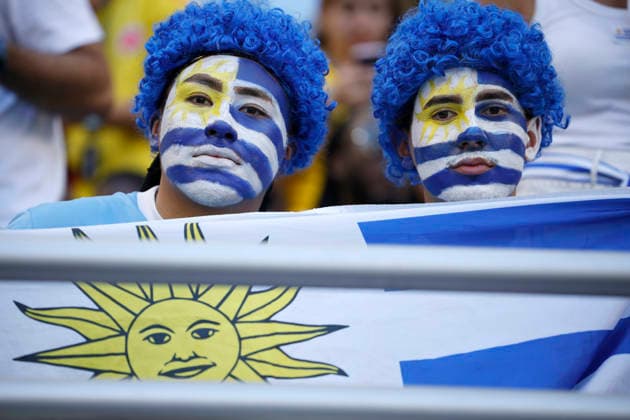 Uruguayan fans cheer on their team ahead of a Group H match of the 2026 FIFA World Cup, WM, Weltmeisterschaft, Fussball between Uruguay and Cape Verde at Hard Rock Stadium in Miami, USA 21 June 2026. FIFA World Cup 2026: Uruguay - Cape Verde !ACHTUNG: NUR REDAKTIONELLE NUTZUNG!  Copyright: xAlbertoxEstevezx GR7370 0859686216st