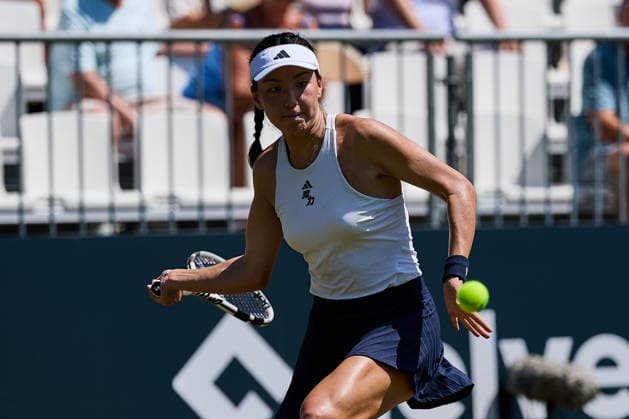 June 22, 2026, Bad Homburg, Hessen, Germany: Xinyu Wang of China returns with forehand to Renata Zarazua of Mexico during the BAD HOMBURG OPEN powered by SOLARWATTT- WTA500 - Womens Tennis, 22.6.2026 in Bad Homburg (Tennis-Club Bad Homburg), Germany - Photo: Tennis 2026: Bad Hombug Open - WTA500: WANG 6:1 6:2 ZARAZUA  - ZUMAs343 20260622_zsp_s343_028 Copyright: xMathiasxSchulzx