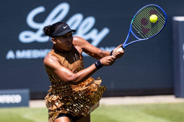 BAD HOMBURG, GERMANY - JUNE 22: Naomi Osaka (JPN) during the Bad Homburg Open powered by Solarwatt Singles match between Naomi Osaka (JPN) vs Magdalena Frech (POL) at Kurpark Bad Homburg on June 22, 2026 in Bad Homburg, Germany. Hessen Germany Copyright: xSteffiexWunderlx