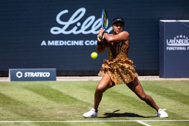 BAD HOMBURG, GERMANY - JUNE 22: Naomi Osaka (JPN) during the Bad Homburg Open powered by Solarwatt Singles match between Naomi Osaka (JPN) vs Magdalena Frech (POL) at Kurpark Bad Homburg on June 22, 2026 in Bad Homburg, Germany. Hessen Germany Copyright: xSteffiexWunderlx
