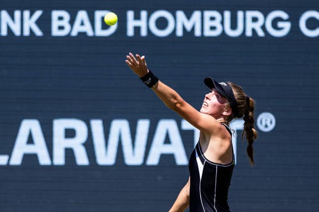 BAD HOMBURG, GERMANY - JUNE 22: Magdalena Frech (POL) during the Bad Homburg Open powered by Solarwatt Singles match between Naomi Osaka (JPN) vs Magdalena Frech (POL) at Kurpark Bad Homburg on June 22, 2026 in Bad Homburg, Germany. Hessen Germany Copyright: xSteffiexWunderlx