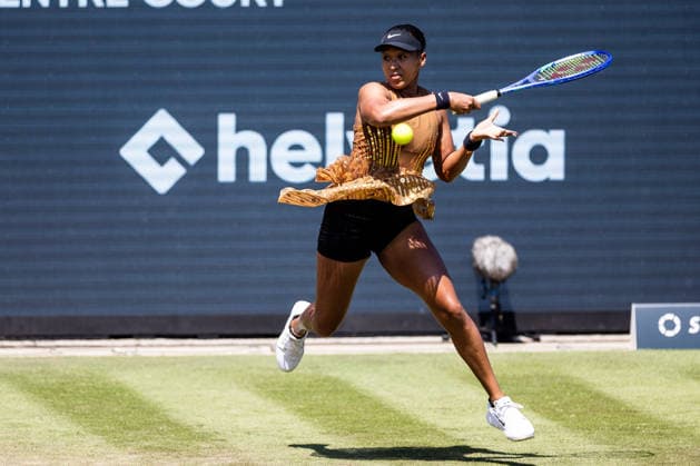 BAD HOMBURG, GERMANY - JUNE 22: Naomi Osaka (JPN) during the Bad Homburg Open powered by Solarwatt Singles match between Naomi Osaka (JPN) vs Magdalena Frech (POL) at Kurpark Bad Homburg on June 22, 2026 in Bad Homburg, Germany. Hessen Germany Copyright: xSteffiexWunderlx