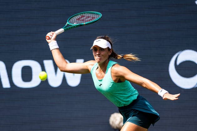BAD HOMBURG, GERMANY - JUNE 22: Solana Sierra (ARG) during the Bad Homburg Open powered by Solarwatt Singles match between Solana Sierra (ARG) vs Qinwen Zheng (CHN) at Kurpark Bad Homburg on June 22, 2026 in Bad Homburg, Germany. Hessen Germany Copyright: xSteffiexWunderlx