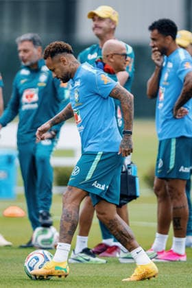 Treino da Seleção Brasileira NOVA JERSEY, NJ - 22.06.2026: TREINO DA SELEcaO BRASILEIRA - xxxxxxxxx during a training session of the Brazilian national team, Nationalteam at the New York Red Bulls training center in Morristown, New Jersey, United States. The Brazilian team faces Scotland on Wednesday for the third round of Group C of the 2026 FIFA World Cup, WM, Weltmeisterschaft, Fussball (Photo: Marcelo Machado de Melo Fotoarena) x2967362x  MarceloxMachadoxdexMelo