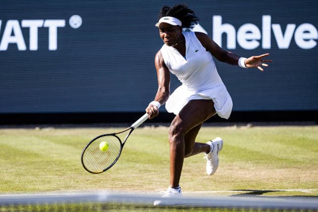 BAD HOMBURG, GERMANY - JUNE 22: Venus Williams (USA) during the Bad Homburg Open powered by Solarwatt Singles match between Venus Williams (USA) vs Irina-Camelia Begu (ROU) at Kurpark Bad Homburg on June 22, 2026 in Bad Homburg, Germany. Hessen Germany Copyright: xSteffiexWunderlx