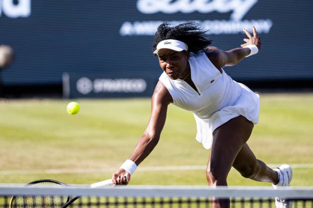 BAD HOMBURG, GERMANY - JUNE 22: Venus Williams (USA) during the Bad Homburg Open powered by Solarwatt Singles match between Venus Williams (USA) vs Irina-Camelia Begu (ROU) at Kurpark Bad Homburg on June 22, 2026 in Bad Homburg, Germany. Hessen Germany Copyright: xSteffiexWunderlx