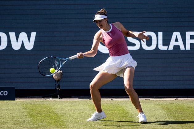 BAD HOMBURG, GERMANY - JUNE 22: Irina-Camelia Begu (ROU) during the Bad Homburg Open powered by Solarwatt Singles match between Venus Williams (USA) vs Irina-Camelia Begu (ROU) at Kurpark Bad Homburg on June 22, 2026 in Bad Homburg, Germany. Hessen Germany Copyright: xSteffiexWunderlx