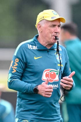 coach Carlo Ancelotti (Brazil) gestures during the Brazil training session at Columbia Park Training Facility on June 22, 2026 in Morristown, New Jersey. (Photo by Harry Langer DeFodi Images) - *** Coach Carlo Ancelotti of Brazil gestures during the Brazil training session at Columbia Park Training Facility on June 22, 2026, in Morristown, New Jersey. Photo by Harry Langer, DeFodi Images,detected_source_language