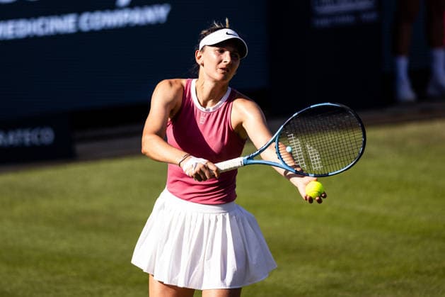 BAD HOMBURG, GERMANY - JUNE 22: Irina-Camelia Begu (ROU) during the Bad Homburg Open powered by Solarwatt Singles match between Venus Williams (USA) vs Irina-Camelia Begu (ROU) at Kurpark Bad Homburg on June 22, 2026 in Bad Homburg, Germany. Hessen Germany Copyright: xSteffiexWunderlx