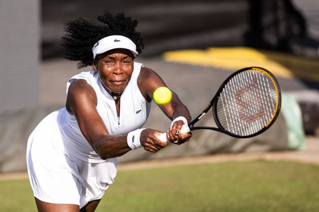 BAD HOMBURG, GERMANY - JUNE 22: Venus Williams (USA) during the Bad Homburg Open powered by Solarwatt Singles match between Venus Williams (USA) vs Irina-Camelia Begu (ROU) at Kurpark Bad Homburg on June 22, 2026 in Bad Homburg, Germany. Hessen Germany Copyright: xSteffiexWunderlx