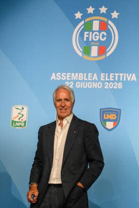 SOCCER - Other - FIGC 2026 Elective Assembly Photo by IPA ABACAPRESS.COM85946767 - Giovanni Malago’ during the press conference, PK, Pressekonferenz held by the new FIGC President at the Rome Cavalieri - A&Waldorf Astoria Hotel in Rome, Italy, on Monday, June 22, 2026. Sports - Soccer. Roma Italy  Copyright: xIPAxSport ABACAx