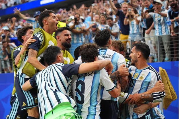 FIFA World Cup, WM, Weltmeisterschaft, Fussball 2026 - Group J - Argentina vs Austria Players of Argentina celebrate the 2-0 goal during the FIFA World Cup 2026 group stage match Argentina against Austria, in Dallas, USA, 22 June 2026. DALLAS United States  Copyright: xJEFFREYxMCWHORTERx