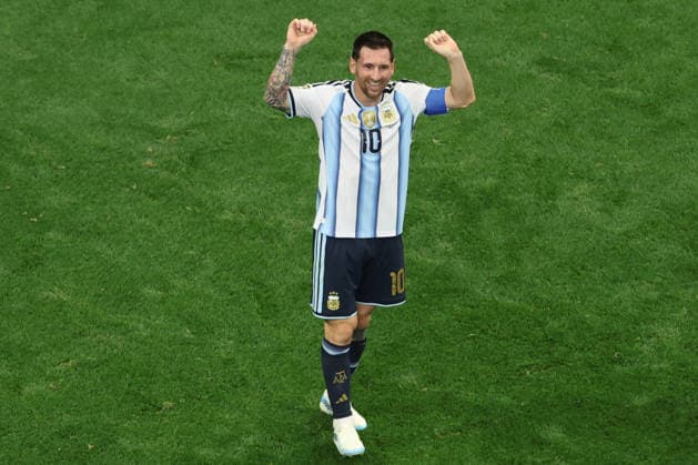 Argentina s Messi celebrates after scoring the 2-0 lead during a FIFA World Cup, WM, Weltmeisterschaft, Fussball 2026 soccer match between Argentina and Austria in Arlington, Texas (United States), 22 June 2026. Argentina vs Austria !ACHTUNG: NUR REDAKTIONELLE NUTZUNG!  Copyright: xCarlosxRamirezx GRAF3594 20260622-55020677432_1