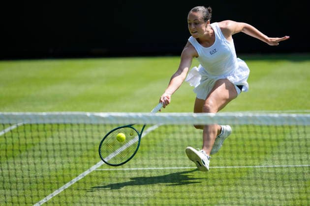 Lexus Eastbourne Open - Day One Elisabetta Cocciaretto in action during her match at the 2026 Lexus Eastbourne Open Women s tennis tournament at the Devonshire Park Lawn Tennis Club in Eastbourne, Great Britain, on June 22, 2026. Eastbourne United Kingdom  Copyright: xOwenxHammondx originalFilename:hammond-2026lexu260622_nppHf.jpg