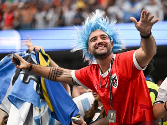 (260623) -- DALLAS, June 23, 2026 -- Fans cheer after the group J match between Argentina and Austria at the 2026 FIFA World Cup, WM, Weltmeisterschaft, Fussball at Dallas Stadium in Dallas, the United States, June 22, 2026. ) (SP)U.S.-DALLAS-FOOTBALL-FIFA WORLD CUP-GROUP J-ARG VS AUT ChengxMin 
