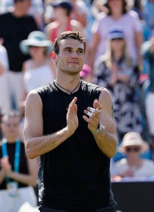 RECORD DATE NOT STATED 22nd June 2026; Devonshire Park Lawn Tennis Club, Eastbourne, East Sussex, England; Lexus Eastbourne Open Tennis, Day Three; Jack Draper (GBR) celebrates after defeating Marcos Giron (USA) HongboxChen