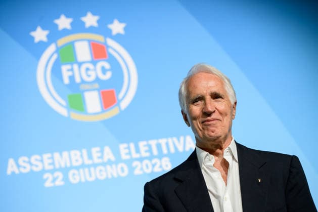The newly elected President of the Italian Football Federation (FIGC), Giovanni Malago, gives a press conference, PK, Pressekonferenz after his election at Cavalieri Waldorf Astoria Hotel in Roma (Italy), June 22, 2026. AndreaxStaccioli