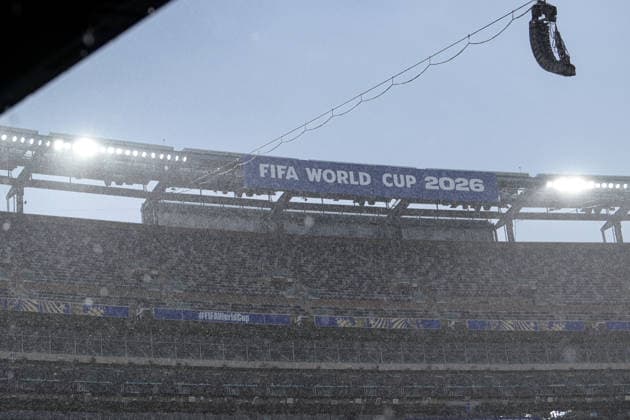 Fußball, WM 2026, 20260622, Norwegen - Senegal. Im Bild Innenansicht im Regen. East Rutherford New-York-New-Jersey-Stadion New Jersey Vereinigte Staaten von Amerika *** Soccer, 2026 World Cup, 20260622, Norway vs. Senegal. Pictured Copyright: Passion2Press MarkusxFischerx