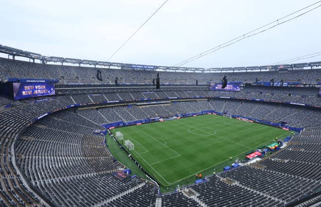 Football, 2026 FIFA World Cup, Norway v Senegal, heavy rain over the New Jersey Stadium