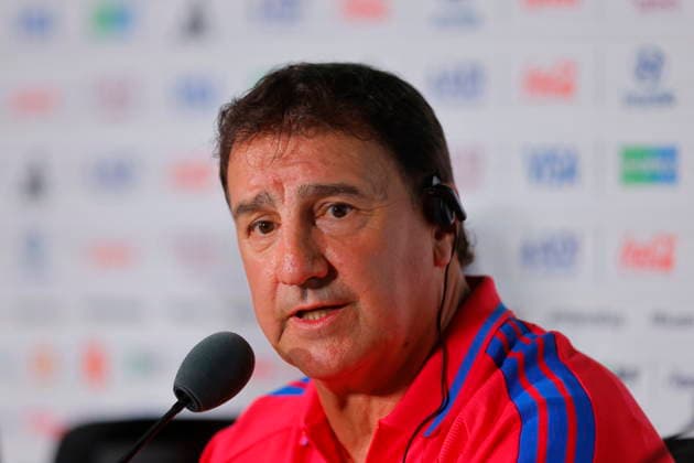 FIFA World Cup, WM, Weltmeisterschaft, Fussball 2026 - Colombia press conference, PK, Pressekonferenz Colombia s head coach, Nestor Lorenzo, speaks during a press conference at Akron Stadium in Guadalajara, Mexico, 22 June 2026. Guadalajara Mexico  Copyright: xFranciscoxGuascox