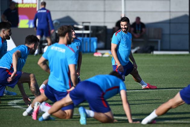 Toronto, 220626. The last training session of the Croatian football team at Centennial Park before the match with Panama. In the photo: Josip Sutalo. Photo: Boris Kovacev CROPIX Copyright: xxBorisxKovacevx hrvatska_trening13-220626