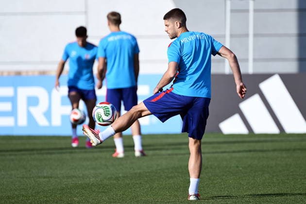 Toronto, 220626. The last training session of the Croatian football team at Centennial Park before the match with Panama. In the photo: Andrej Kramaric. Photo: Boris Kovacev CROPIX Copyright: xxBorisxKovacevx hrvatska_trening6-220626